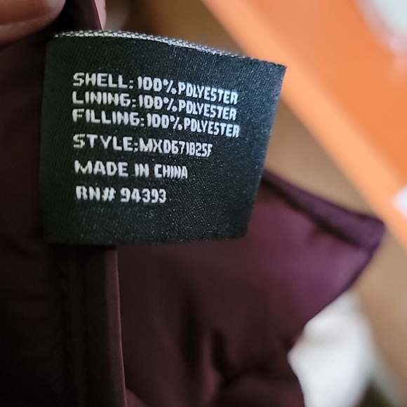 Deep Purple Plum Velvet Quilted Coat 2x - Picture 8 of 9